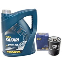 MotoröL Set 20W50 5 Liter + ÖLfilter SM168 FüR Mitsubishi Colt Vl Smart Forfour