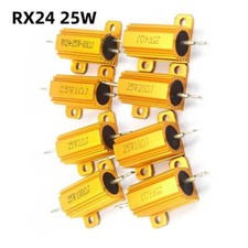 RX24 25W Power Golden Aluminium Wire wound Resistors 1 2 5 8 10 20 100  - 10K 