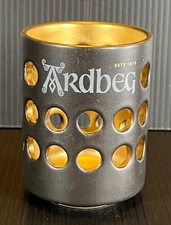 Ardbeg Islay Single Malt Whisky Candle Votive - Black & Gold Ceramic - Rare!