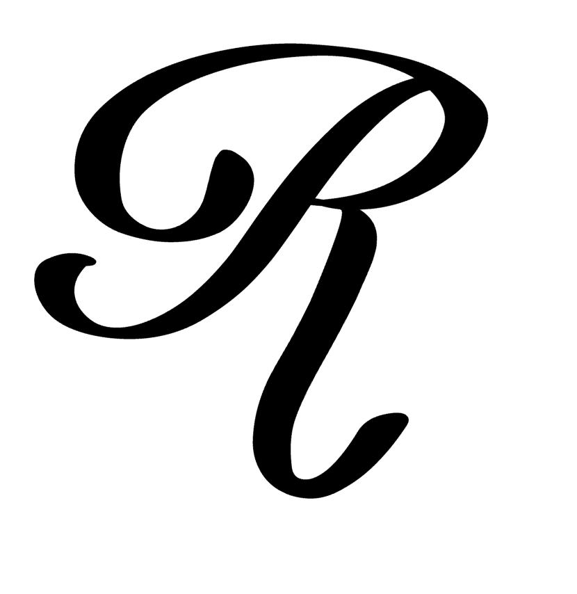 R Letter Monogram Initial Bella Font Vinyl Decal Sticker For Home Cup Car a1488