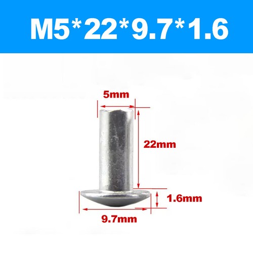 Aluminum Large Round / Flat Head Semi Hollow Rivet,Hollow Rivet, M2M2.5M3M4M5M6 - Picture 55 of 123