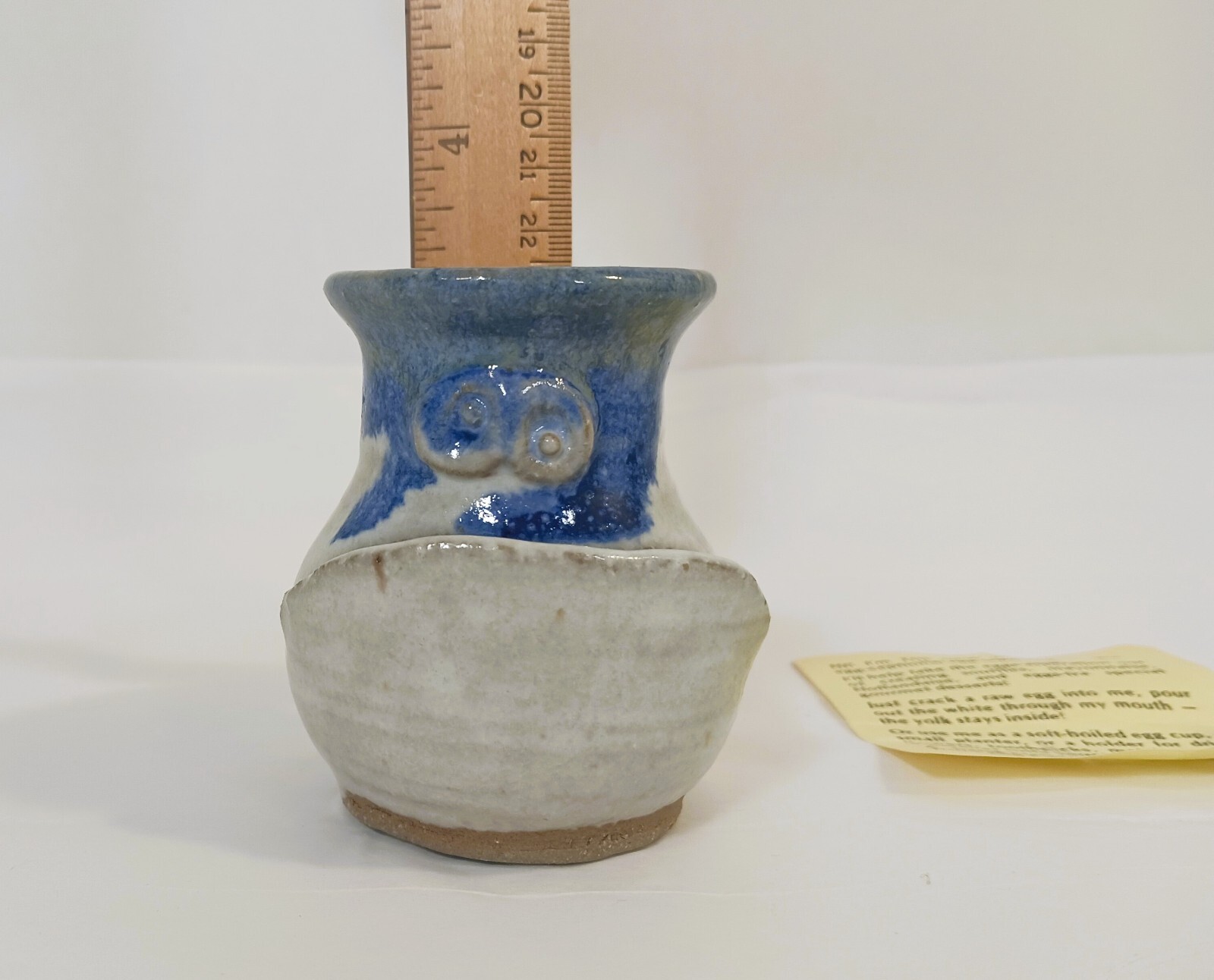 Rare Vtg 1970's The New Yolker Signed Rosina Pottery Egg Separator Stoneware NOS