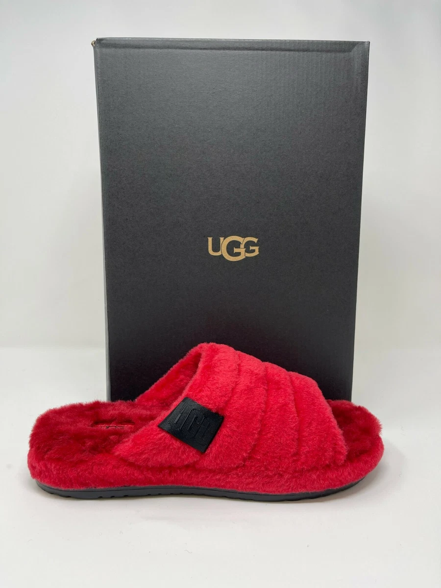 Ugg Australia Fluff You Slippers For Men In Samba Red Fuff Everyday Classic