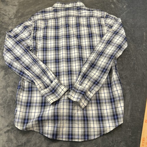 Jachs Shirt Mens Extra Large Blue White Plaid Button Up Long Sleeve Work New - Picture 9 of 10