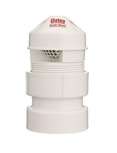 Oatey 39017 SURE-VENT AIR ADM VALVE, 1-1/2-Inch by 2-Inch, White