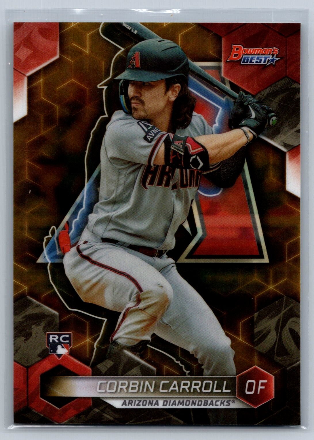 Corbin Carroll Rookie 2023 Bowman's Best Gold Refractor (RC) #20  /50