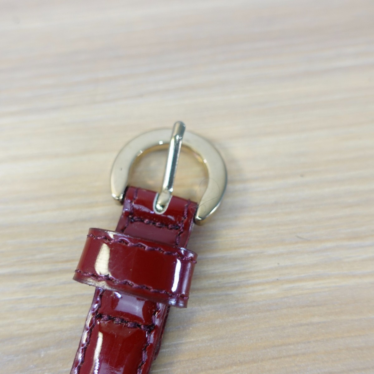Leilian Belt Womens Small Red Bordeaux Leather Skinny‎ Luxury Patent JAPAN Leilian Belt Womens Small Red Bordeaux Leather Skinny Luxury  main image 4