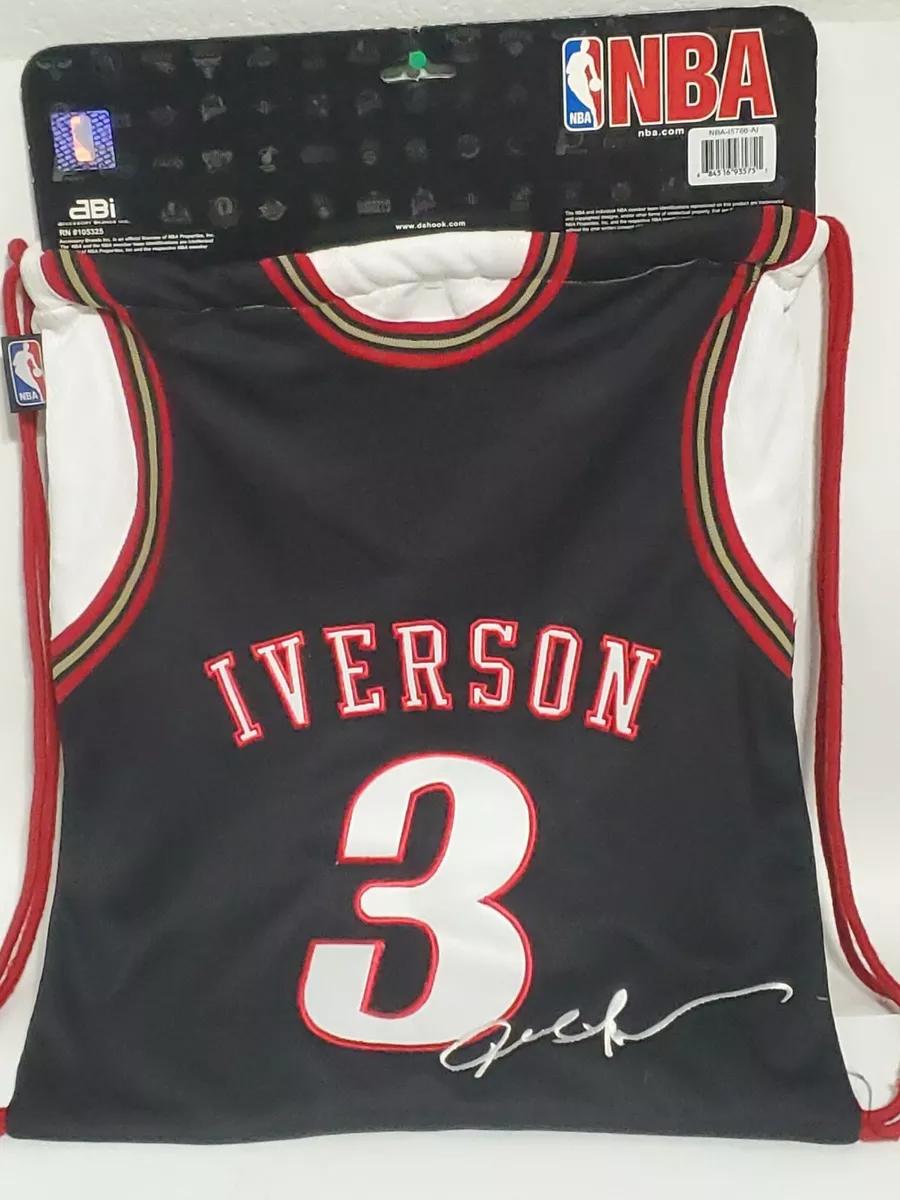 New Allen IVERSON Philadelphia 76ers Jersey Drawstring Backpack from 2004
