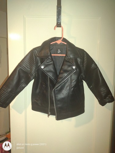 Boys Faux Leather Jacket Size 4t 