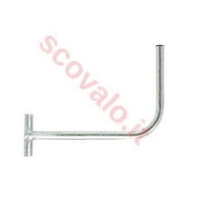 staffa supporto parabola fissaggio antenna a muro 90 gradi lungo 60 cm