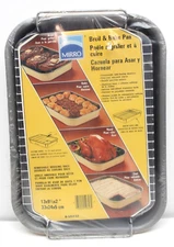 Vintage Mirro Aluminum Broil & Bake Pan M-5064-53 Non-Stick 13" x 9.5" x 2" NOS