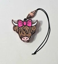 Air Freshener Car Freshie "Baked Apple Pie" Small Highland Cow Head Car & Home