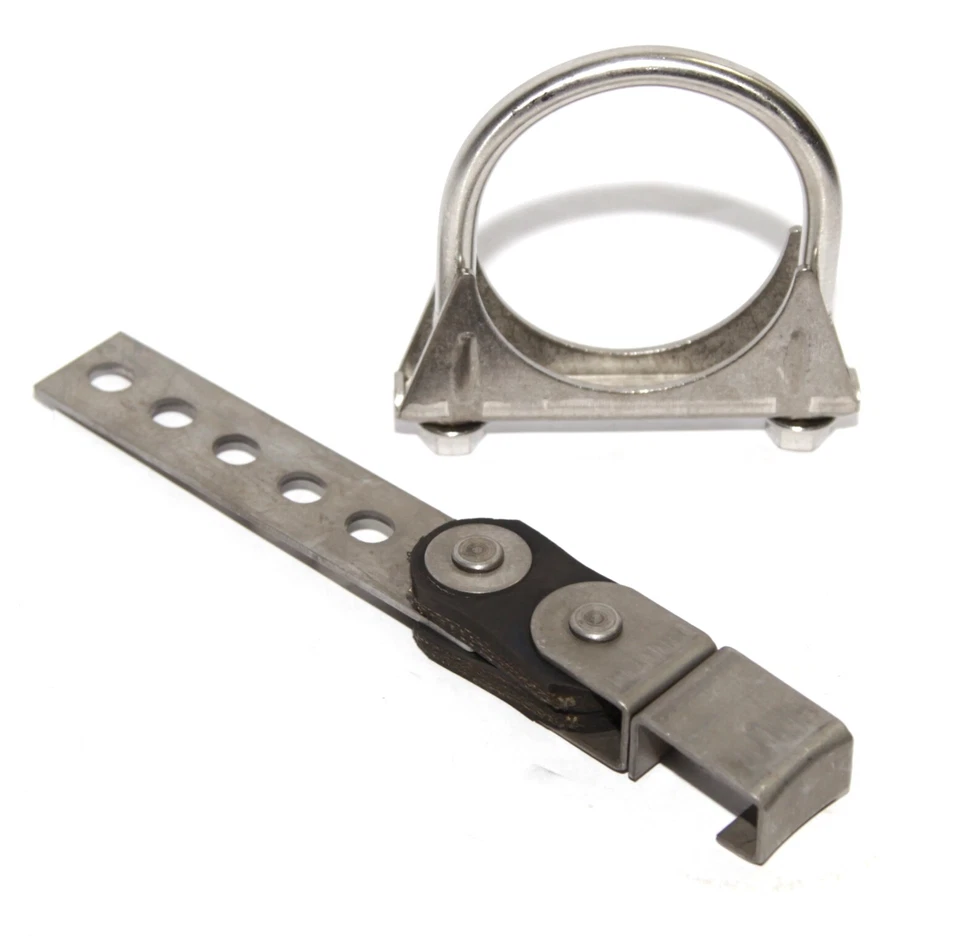 Abrazadera de tubo de escape giratoria de 360 ° para alta resistencia + abrazadera de perno en U de 3" Foto 3 de 4