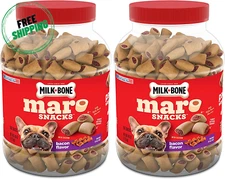 Milk-Bone Marosnacks Dog Treats, Bacon Flavor , 40 oz Pack-2