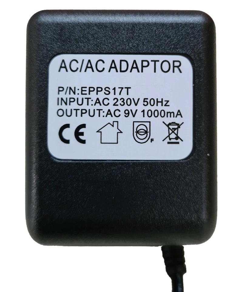 ALESIS MIDIVERB II 2 (EARLY VERSION) POWER SUPPLY ADAPTER AC 9V 830MA 3.5MM - Image 2 of 4