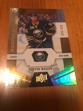 2016-17 UD Trilogy Rookie Premieres Justin Bailey Level 1 #896/999 Sabres