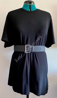 NWT Michael Kors Signature Stretchy Belt in Black & Silver  display picture 1
