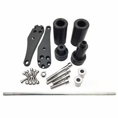 No Cut Frame Slider Crash Protector Black Delrin For 2006 2007 Kawasaki Zx10R