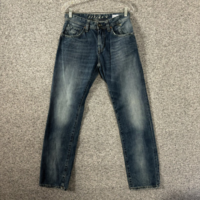 Mavi Men's Size 30/32 Zach Low Rise Easy Straight Leg Dark Wash Jeans