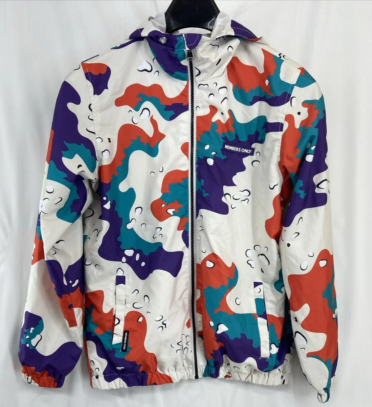Members Only Sport Size Small Men's Windbreaker Jacket Geometric Multicolor