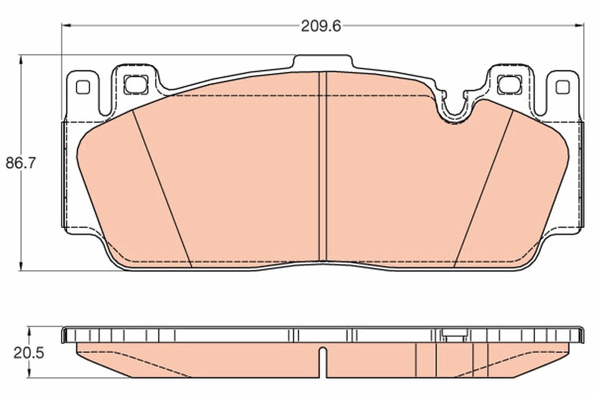 GDB2020 TRW Brake Pad Set, disc brake for BMW