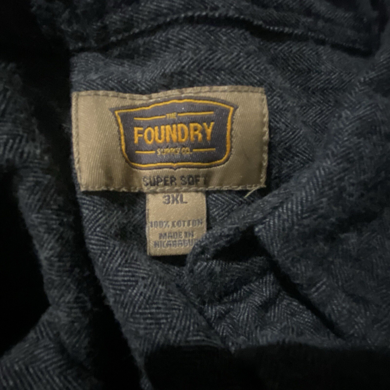 Foundry Mens Gray Long Sleeve Solid Button Down S… - image 3