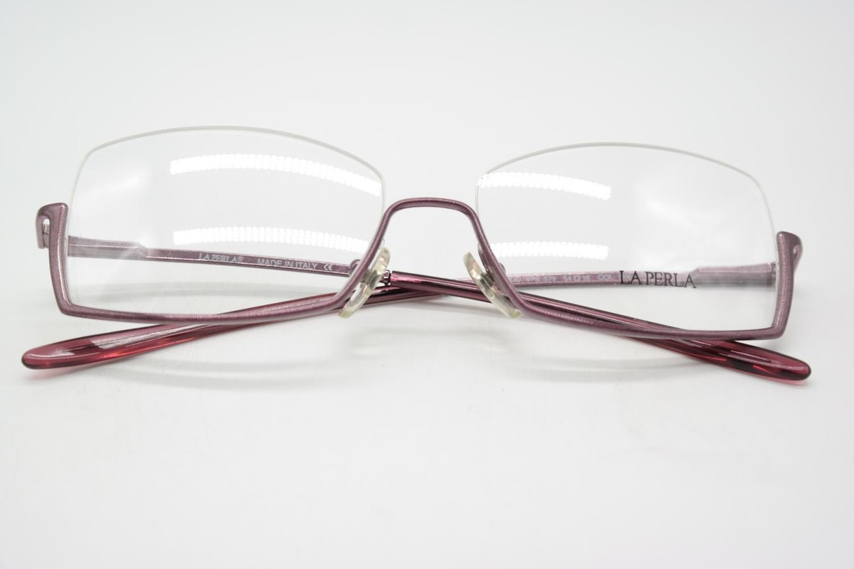 La Perla VPE 579 Violet Half Rim Eyeglasses New | eBay display picture 2