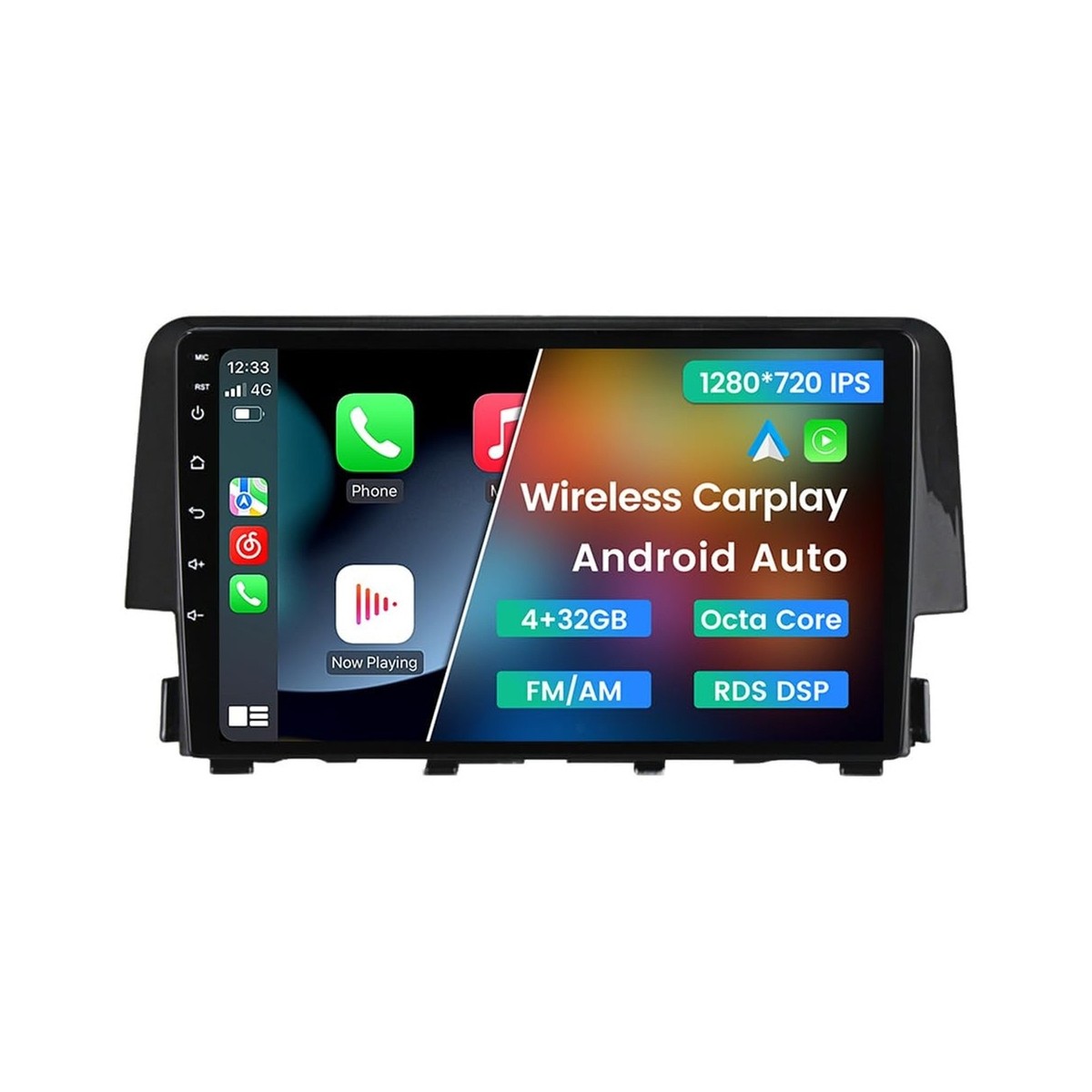 Biorunn Android 13 Car Stereo for Honda Civic 2016-2021, 9 Inch