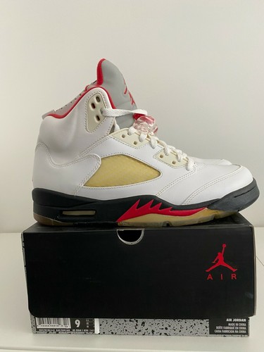 fire red 5s size 9