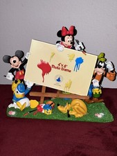 Disney World 3D Photo Frame 4x6 Mickey Minnie Goofy Pluto Donald Painting Rare