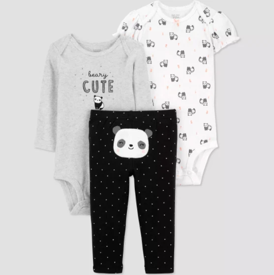 Just One You By Carter's Baby Girls' Panda/Deer/Cat Top & Bottom Sets - Image 2 of 4