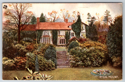 c1960s Rydal Mount Home Garden Manchester London Bavaria Postcard