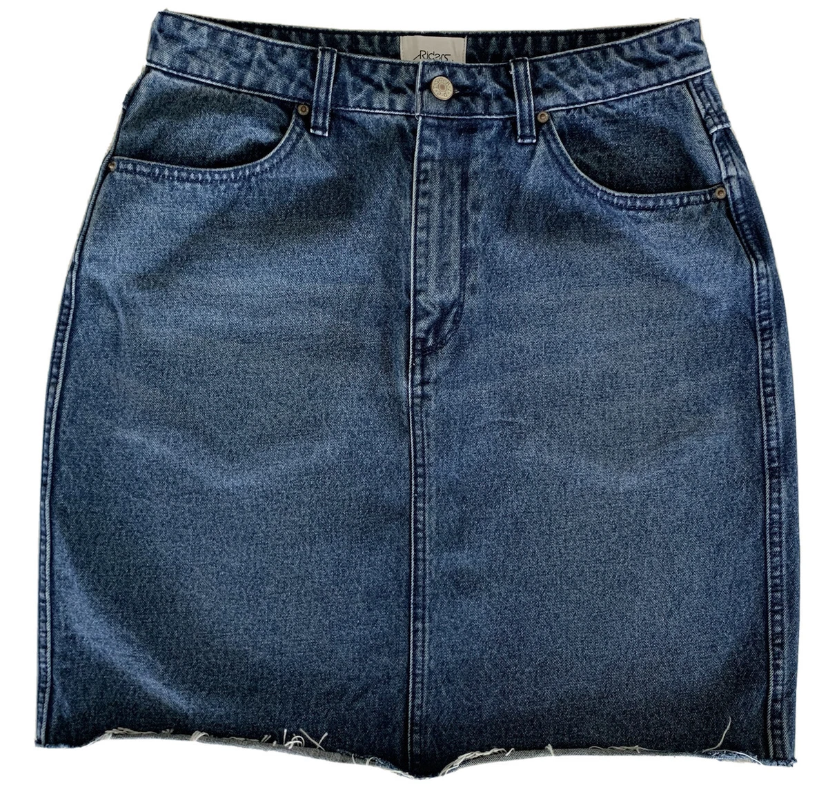 Knee length denim skirt 9mm cheap