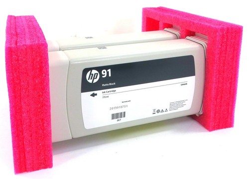 Lot of 2 HP 91 Matte Black C9467A Designjet Ink Cartridge 775mL - Free Shipping - 第 3/3 張圖片