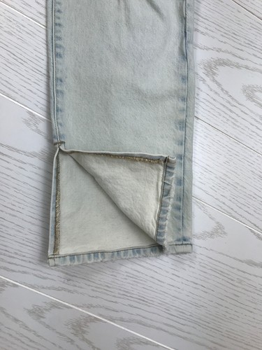 Good American Jeans Womens 4/27 Good Boy Light Blue Split Hem Distressed New - Picture 7 of 11