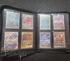 Top Loader Binder 4 Pocket - WHITE - Card Album Zippered Toploader 35pt Case NEW