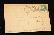 GreenLine 1 cent Washington Stamp Postcard Sent to Superintendent Peninsular RR