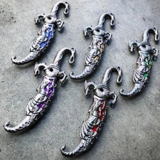 10" Fantasy Dragon Fixed Blade Knife Dagger Medieval Letter Opener w/ Scabbard