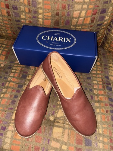 Neu im Karton 185 $ Charix Classic Artisan COGNAC Leder Slipper flache Schuhe Größe 39 - Bild 4 von 6