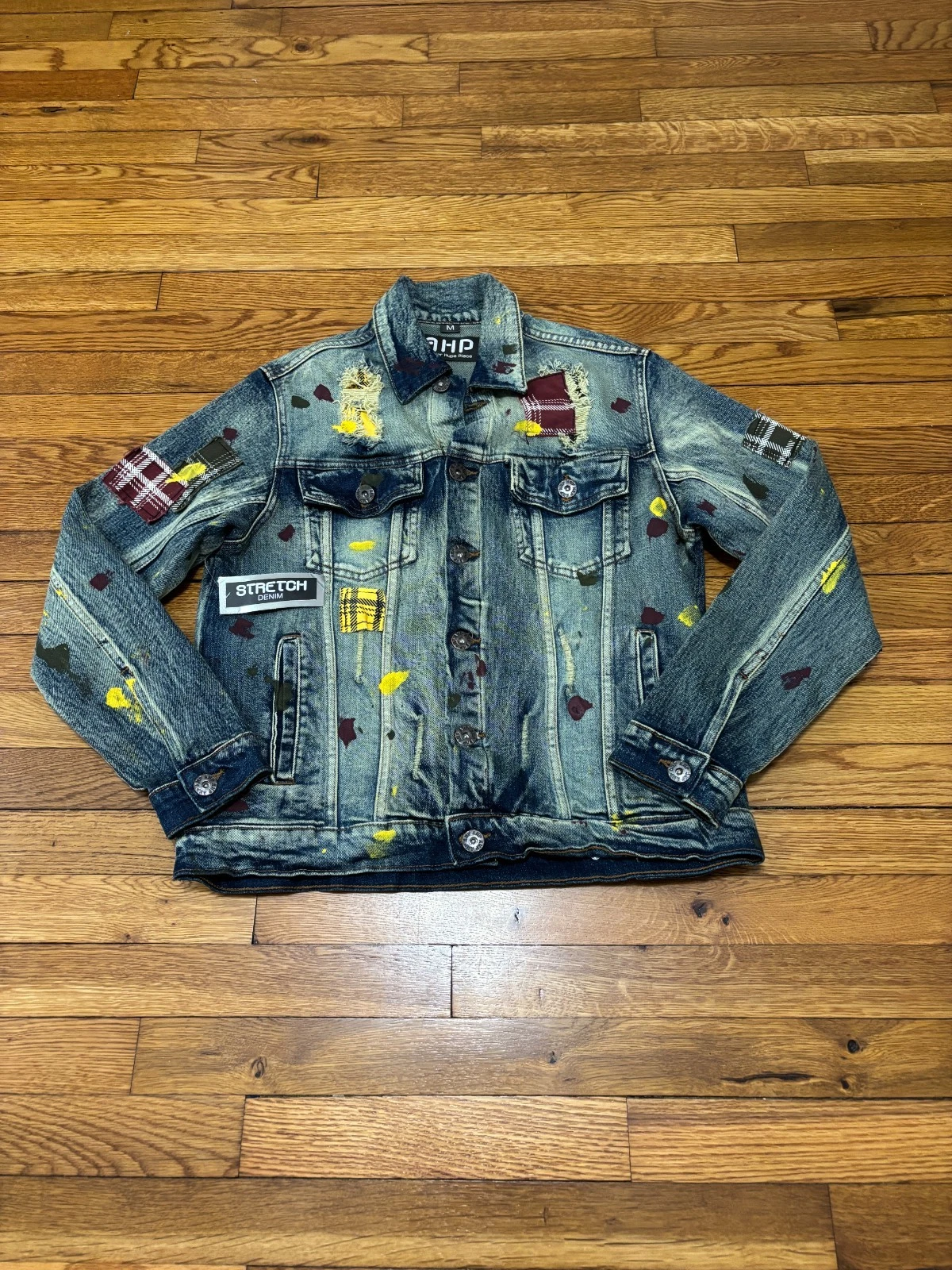 Another Hype Piece AHP Mens Paint Splatter Distressed Jean Jacket Sz Medium NWT
Opens in a new windo