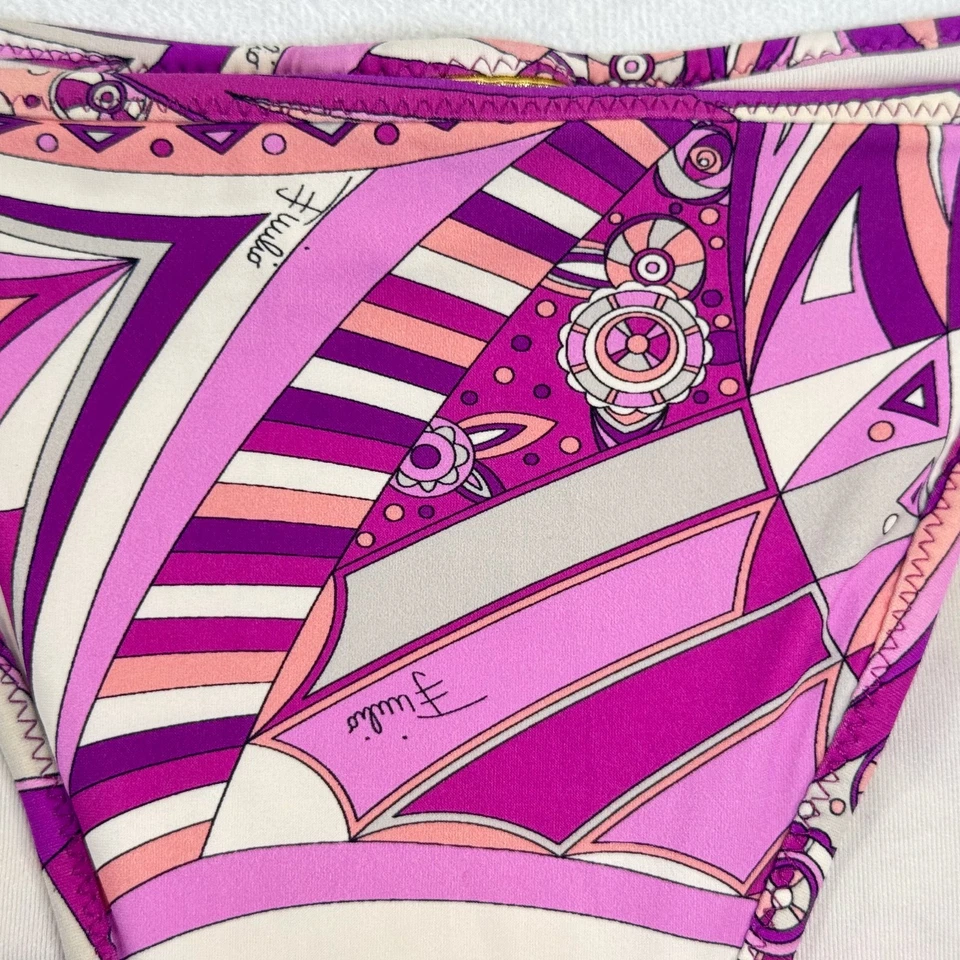 EMILIO PUCCI Women's Size I44/US10 Graphic Print Tie Bikini Brief Bottoms ONLY - Image 2 of 4