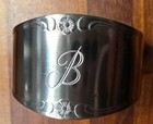 Lot Of 8 Custom Craft Napkin Rings Stainless Engraved "B" Made In Korea  — photo 1
