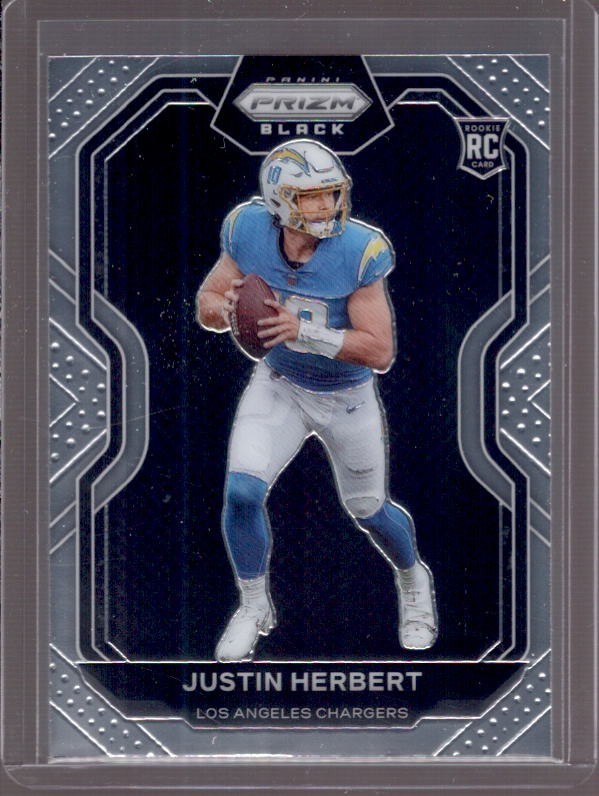 JUSTIN HERBERT 2020 Panini Chronicles Prizm Black #PB-3 Rookie RC