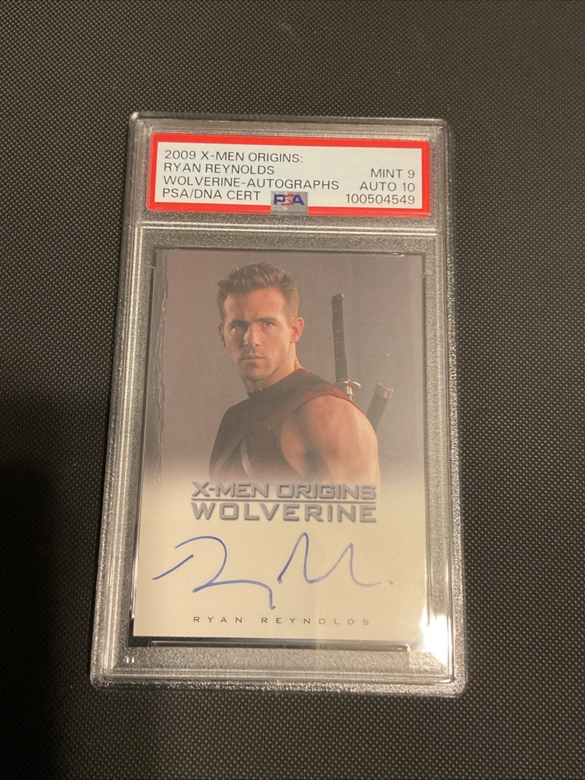 2009 X-men Origins: Wolverine Ryan Reynolds Wade Wilson Auto Psa 9 Auto 10 view 3