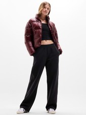 Athleta M Medium Form Knit Mid Rise Straight Pant Black NWOT  860794