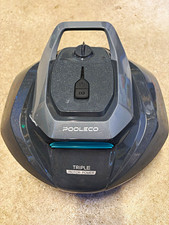 POOLECO Poolroboter Triple Motor Power Poolreiniger Schwarz/Grau