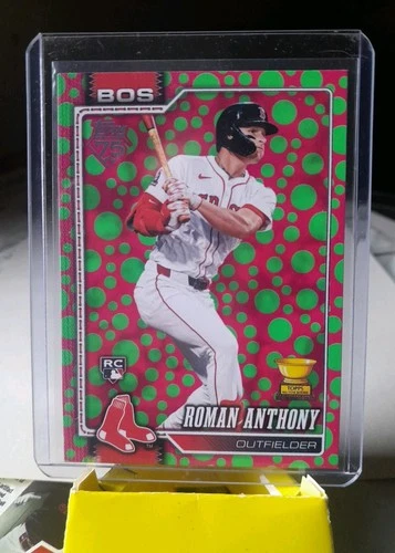 Roman Anthony 2026 Topps Easter Tin Insert Pink/Green Dots-Gold Cup/(RC) #189