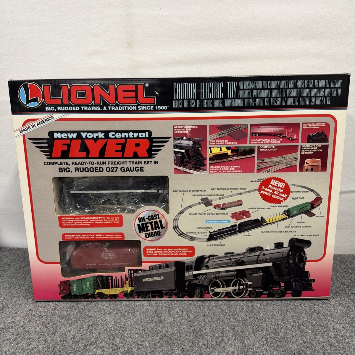 Lionel New York Central Flyer 6-11735 O27 Gauge Steam Freight