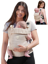 GROWNSY Baby Carrier Newborn to Toddler 7-44lbs , Ergonomic  Cozy Wraps Carrie