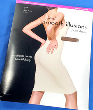 VTG HANES Smooth Illusions Pantyhose Contouring Panty, GH, Barely There 0C104 